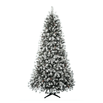 7.5ft. Pre-Lit 500L Warm White Micro LED Lexington Heavy Flocked