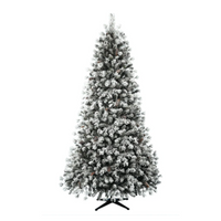 7.5ft. Pre-Lit 500L Warm White Micro LED Lexington Heavy Flocked