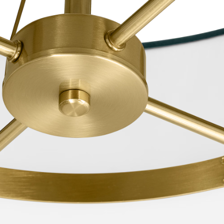 4 Light Chandelier-Brushed Gold