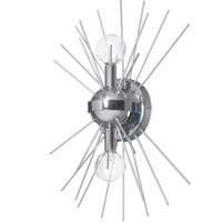 Dainolite 2-Light Wall Sconce Polished in Silver and Chrome