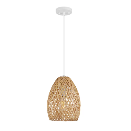 1-Light Light Twine Shade Pendant Light