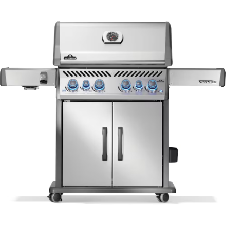 Napoleon Rogue PRO-S 525 4-Burner Natural Gas BBQ Grill in Stainless Steel with Infrared Side and Rear Burner