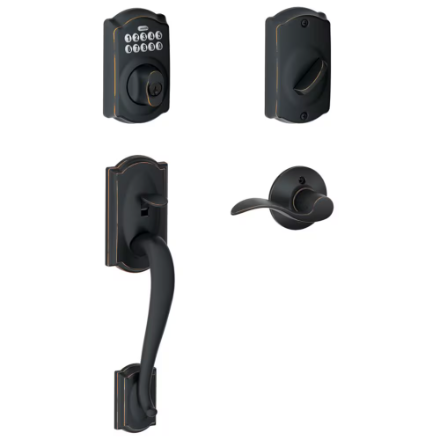 Schlage Camelot Electronic Keyless Deadbolt and Exterior Door Handleset