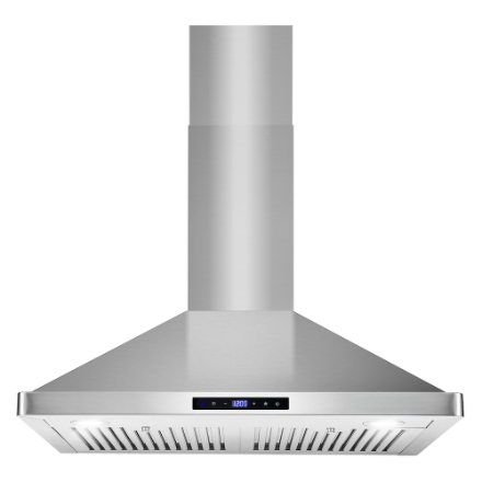 Cosmo 30 in. Vista Collection Ducted Wall Mount Range Hood, Touch Controls, Stainless Steel