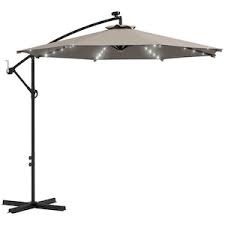Outsunny 10 ft. Patio Solar Led Cantilever Umbrella