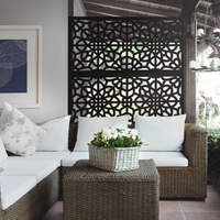 2 ft. x 4 ft. Polypropylene Fretwork Decorative Panel, Black