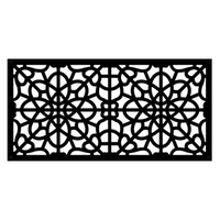 2 ft. x 4 ft. Polypropylene Fretwork Decorative Panel, Black