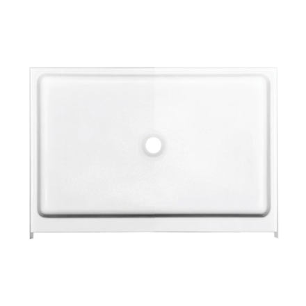 MAAX Alaska 60L x 32W x 7H Rectangular Centre Drain Fibreglass Shower Base Pan in White