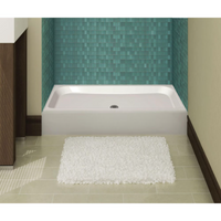 MAAX Alaska 60L x 32W x 7H Rectangular Centre Drain Fibreglass Shower Base Pan in White