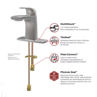 Pfister Karci 4-inch Single-Handle Bathroom/Vanity Faucet, Nickel