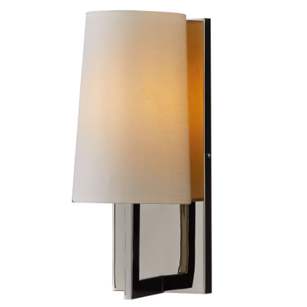 1-Light Wall Sconce With Polished Nickel Finish