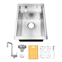Glacier Bay All-in-One 15 in Kitchen Workstation Sink Combo