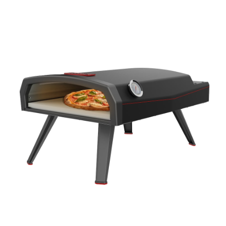 Dyna-Glo 12 in. Portable Propane Gas Pizza Oven in Black with Case, Pizza Peel and Pizza Cutter