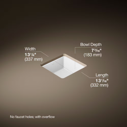 KOHLER Verticyl Undermount Bathroom Sink in White