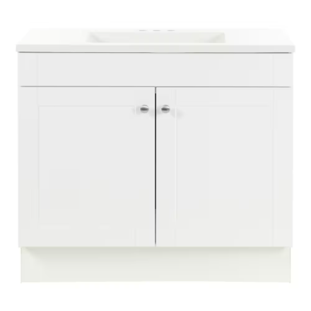 Glacier Bay Addison 36-inch W Bathroom Vanity in White With Sink