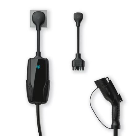 Pion Power Flex-AC Portable 32A Level 2 Portable Smart EV Charger in Black