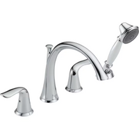 Delta Lahara Roman Tub with Hand Shower Trim, Chrome (Valve Sold Separately)