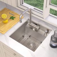 Glacier Bay All-in-One 15 in Kitchen Workstation Sink Combo
