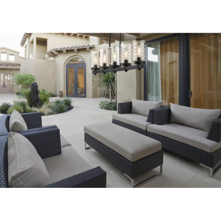 Z-Lite Tahoe Craftsman Matte Black 5 Light Outdoor Linear
