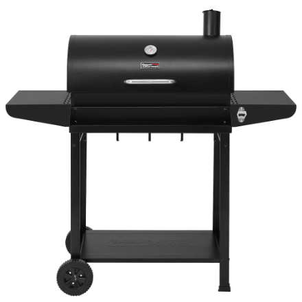 Royal Gourmet Barrel Charcoal Grill with Front Basket and Hooks, 585 Sq. In. Cooking Area