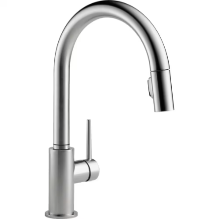 Delta Trinsic Single-Handle Pull-Down Sprayer Kitchen Faucet with MagnaTite Docking in Arctic Stainless