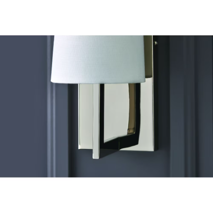 1-Light Wall Sconce With Polished Nickel Finish