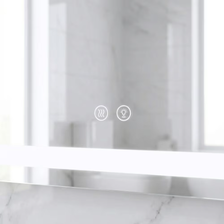 30" x 48" Rectangular LED Mirror with Anti-Fog & Dimming Function