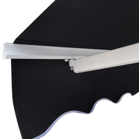 Outsunny Manual Retractabl Sunshade Awning Black