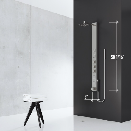 VIGO Bowery 58-Inch 4-Jet Wall Panel System