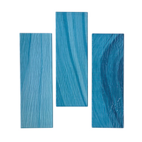 4x12-inch LuxySplash Shades of Blue Textured Glass Wall Tile - 1sq. ft. (3pcs)