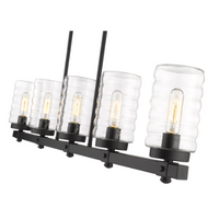 Z-Lite Tahoe Craftsman Matte Black 5 Light Outdoor Linear