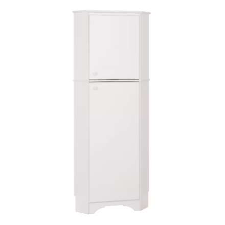 Prepac Elite 72-inch x 29-inch x 19-inch 2-Door Corner Storage Cabinet in White