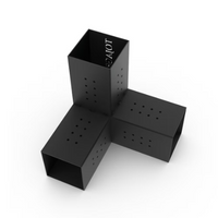 TOJA GRID TRIO 3 Arm Pergola Corner Bracket for 6x6 Wood Posts (2-Pack)