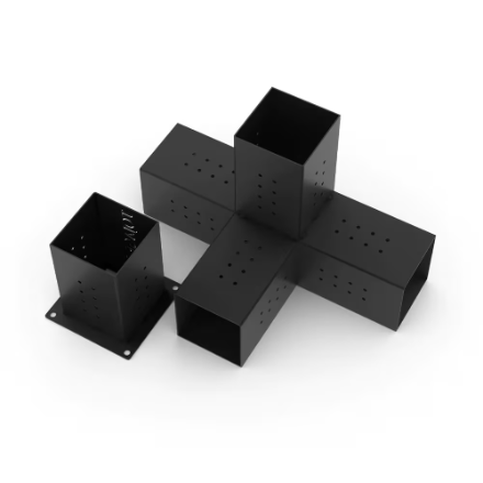 TOJA GRID QUAD 4 Arm Pergola Extension Bracket with 1 x SOLO for 6x6 Wood Posts
