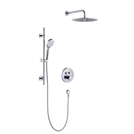 Glacier Bay Roan 12 in. Round Raincan Shower System