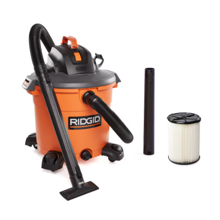 RIDGID NXT 60L (16 Gal.) 5.0 Peak HP Wet/Dry Shop Vacuum with Filter, Hose and Accessories