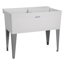 Double Laundry Tub Floor Mount
