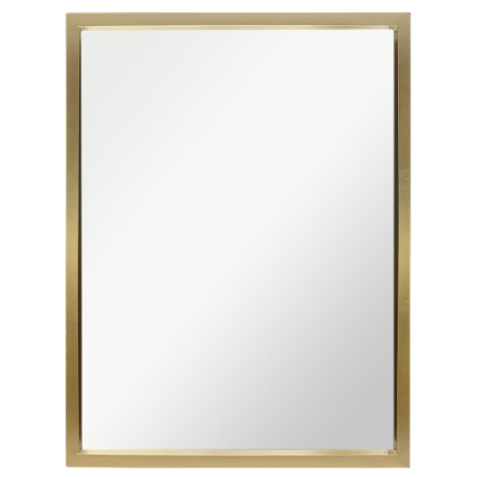 MIRRORIZE 18" X 24" Rectangle Wooden Wall Mirror, Gold Finish