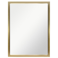 MIRRORIZE 18" X 24" Rectangle Wooden Wall Mirror, Gold Finish
