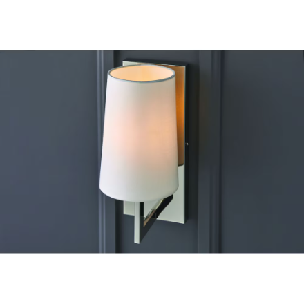 1-Light Wall Sconce With Polished Nickel Finish