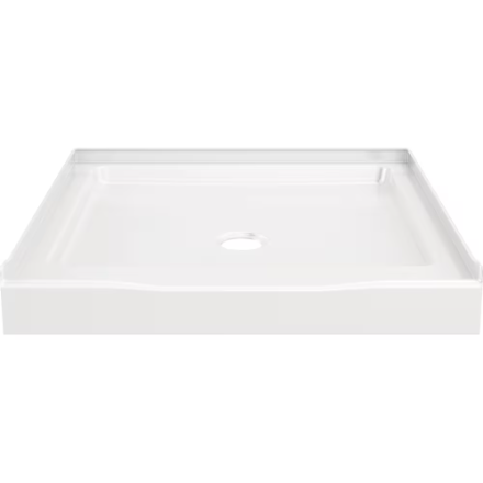 Delta Classic 500 32 in. L x 32 in. W Alcove Shower Pan Base with Center Drain in High Gloss White