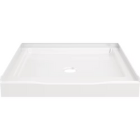 Delta Classic 500 32 in. L x 32 in. W Alcove Shower Pan Base with Center Drain in High Gloss White