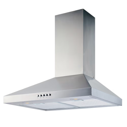 Vissani 30-in. 350 CFM Convertible Pyramid Wall Mount Range Hood in Stainless Steel