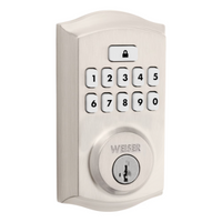 Weiser SmartCode Traditional Keypad Satin Nickel Keyless Entry Door Lock