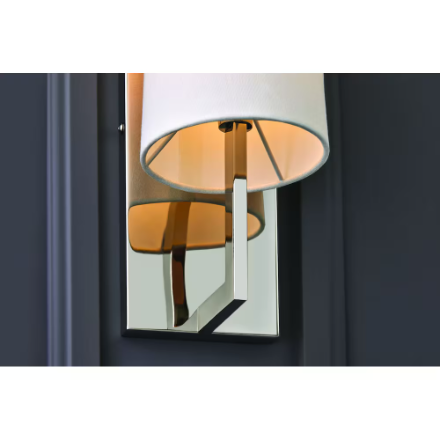 1-Light Wall Sconce With Polished Nickel Finish