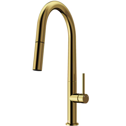 VIGO Greenwich Single-Handle Pull-Down Sprayer Kitchen Faucet in Matte Brushed Gold