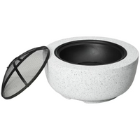 Outsunny 24" Outdoor Fire Pit with Spark Guard Firepit Fireplace