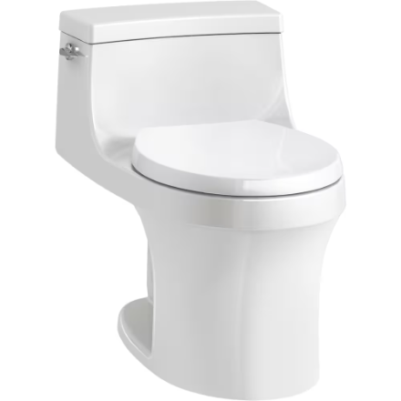 KOHLER San Souci 1-Piece 4.8 LPF Single Flush Round Toilet in White