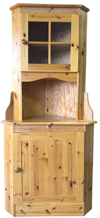 Knotty Pine Corner Cabinet