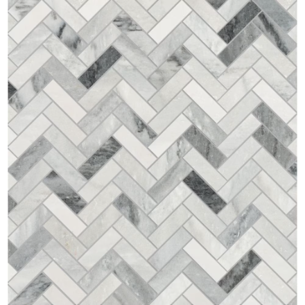 Polished Marble Herringbone Tile 10/Box